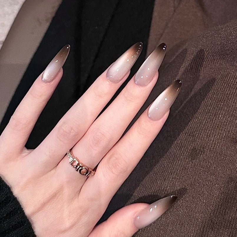 Siamese | 3D Handmade Reusable Press - on Nails | CLAWSIE Nails