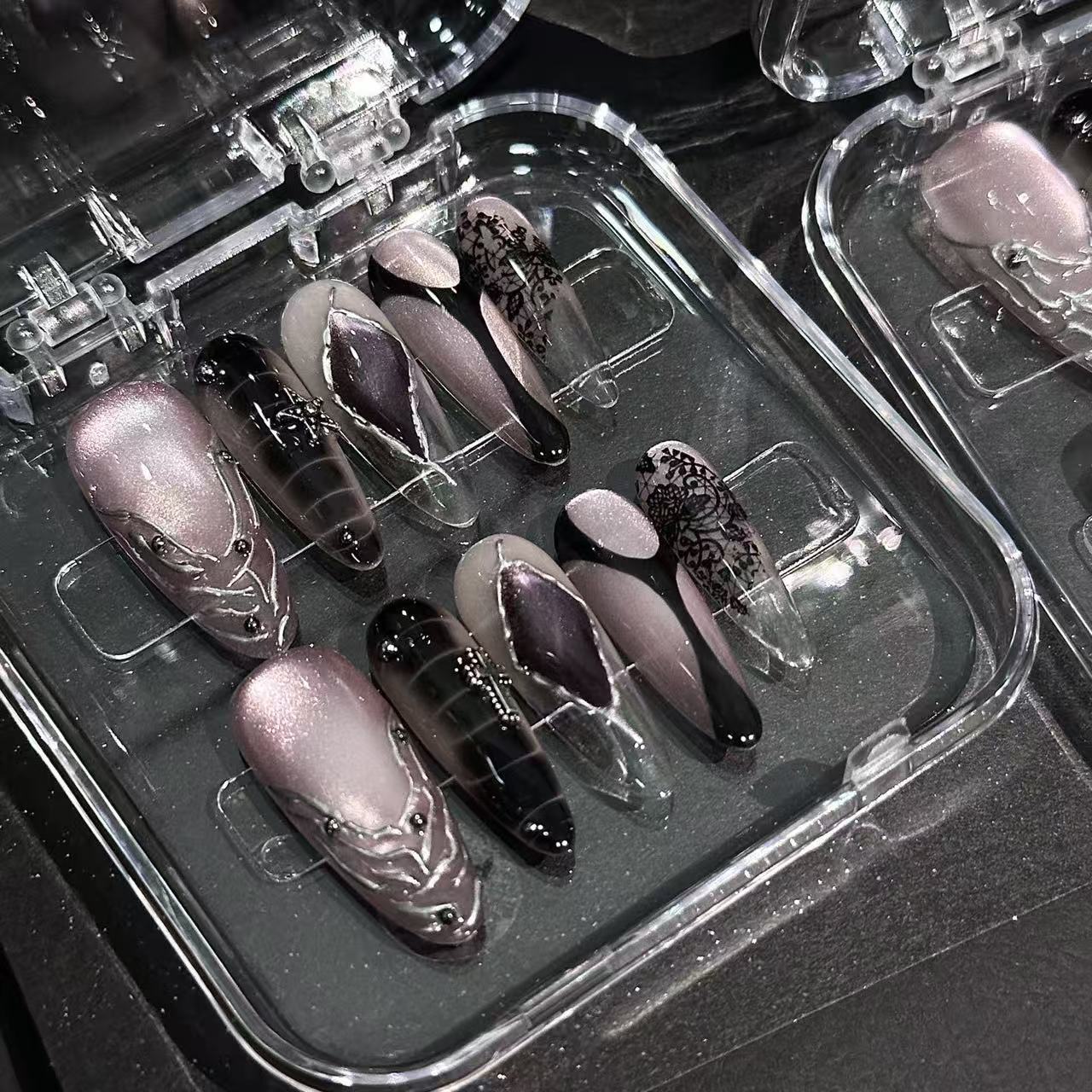 Siren | 3D Handmade Reusable Press - on Nails | CLAWSIE Nails