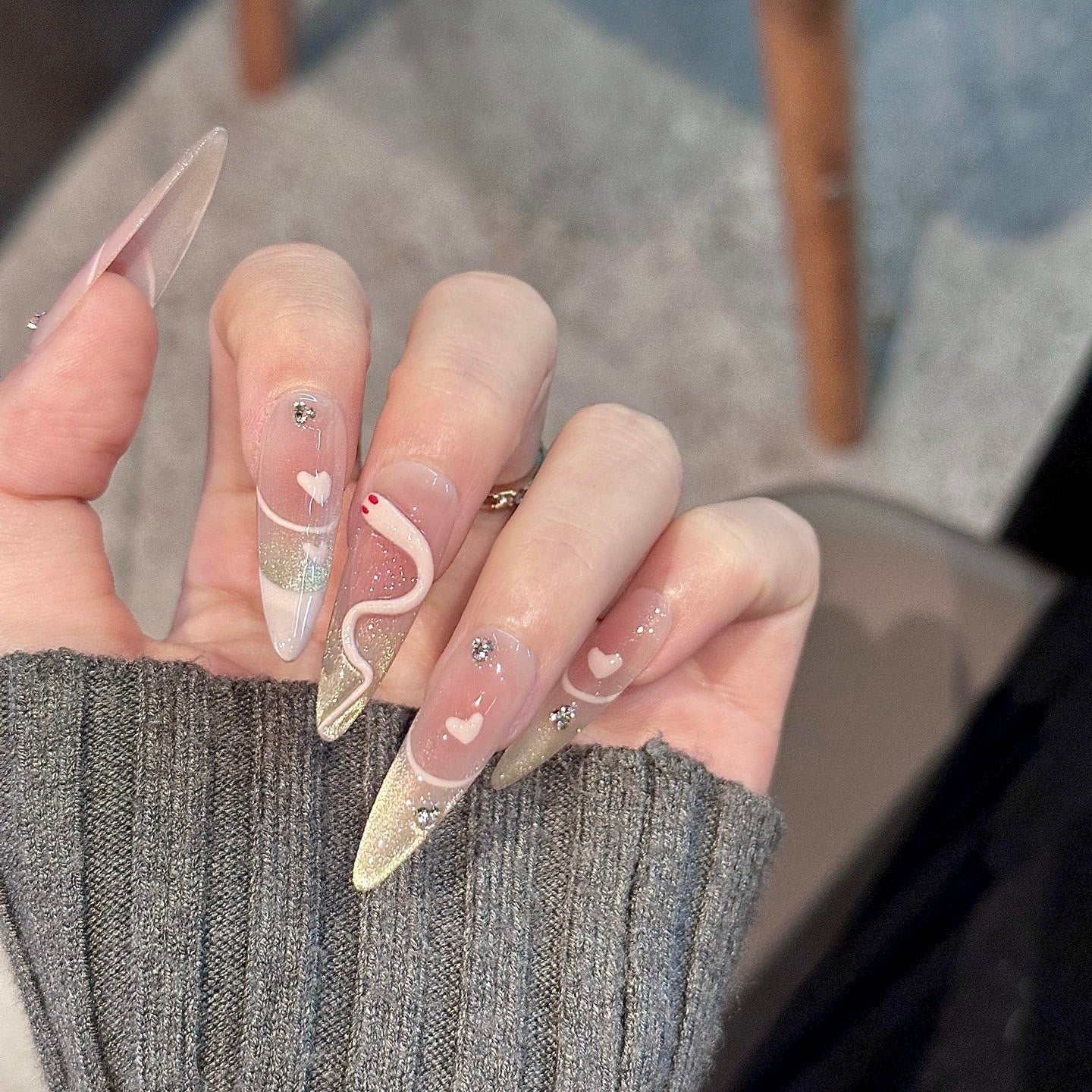 Snake Lover | 3D Handmade Reusable Press - on Nails | CLAWSIE Nails