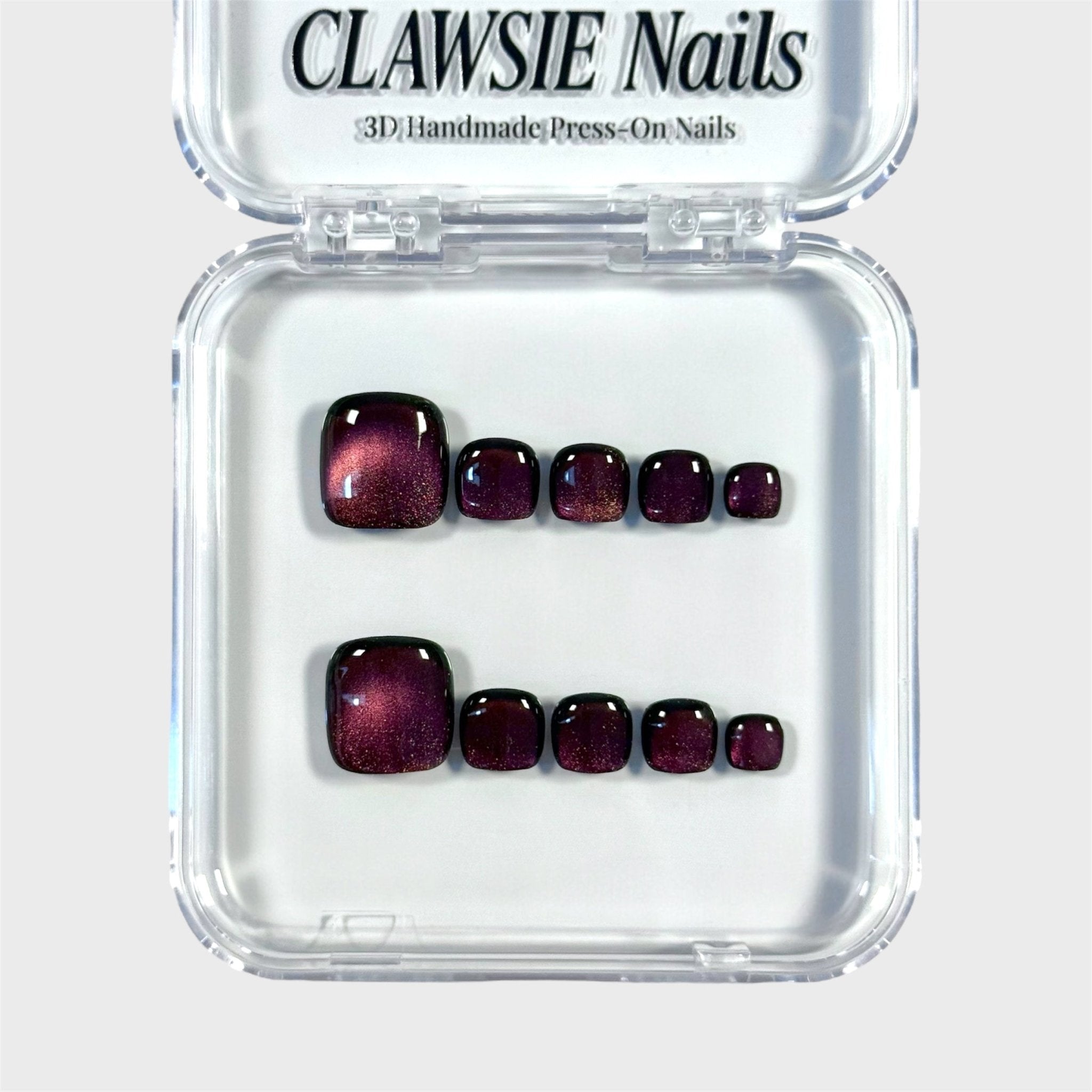 Violet Aura | 3D Handmade Reusable Press-on Nails | CLAWSIE Nails